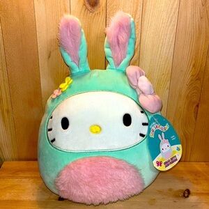 Hello Kitty Squishmallow Plush Toy - Mint Green and Pink